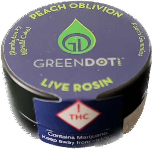 Greendot Labs™️  (Peach Oblivion) 1g Live Rosin